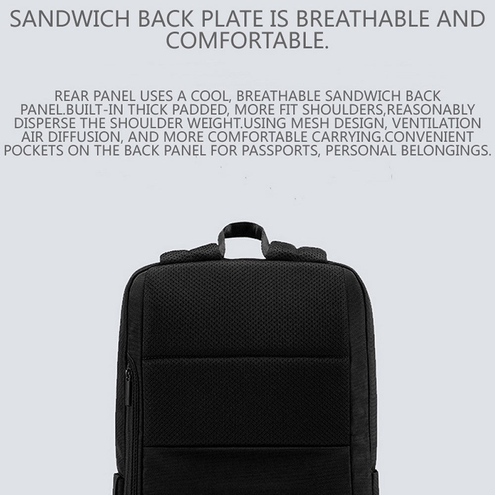 XIAOMI Stylish Business Laptop Backpack 18L Travel Casual 900D Oxford Cloth Waterproof Daypack (Chinese Version)