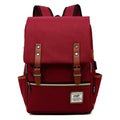 Retro Nylon Oxford Cloth Backpack Laptop Clothes Dual Shoulders Bag with USB Charging Port