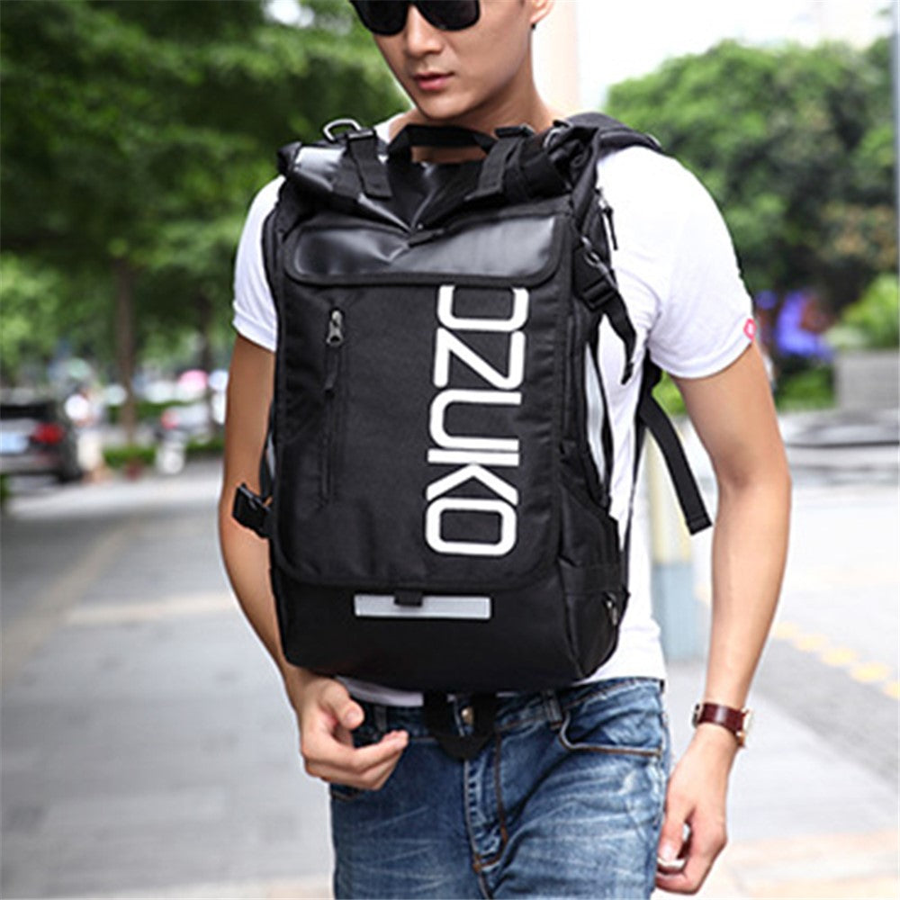 OZUKO 8020 Casual Travel Oxford Cloth Backpack Men Dual Shoulder Laptop Bag