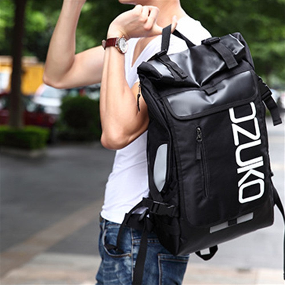 OZUKO 8020 Casual Travel Oxford Cloth Backpack Men Dual Shoulder Laptop Bag