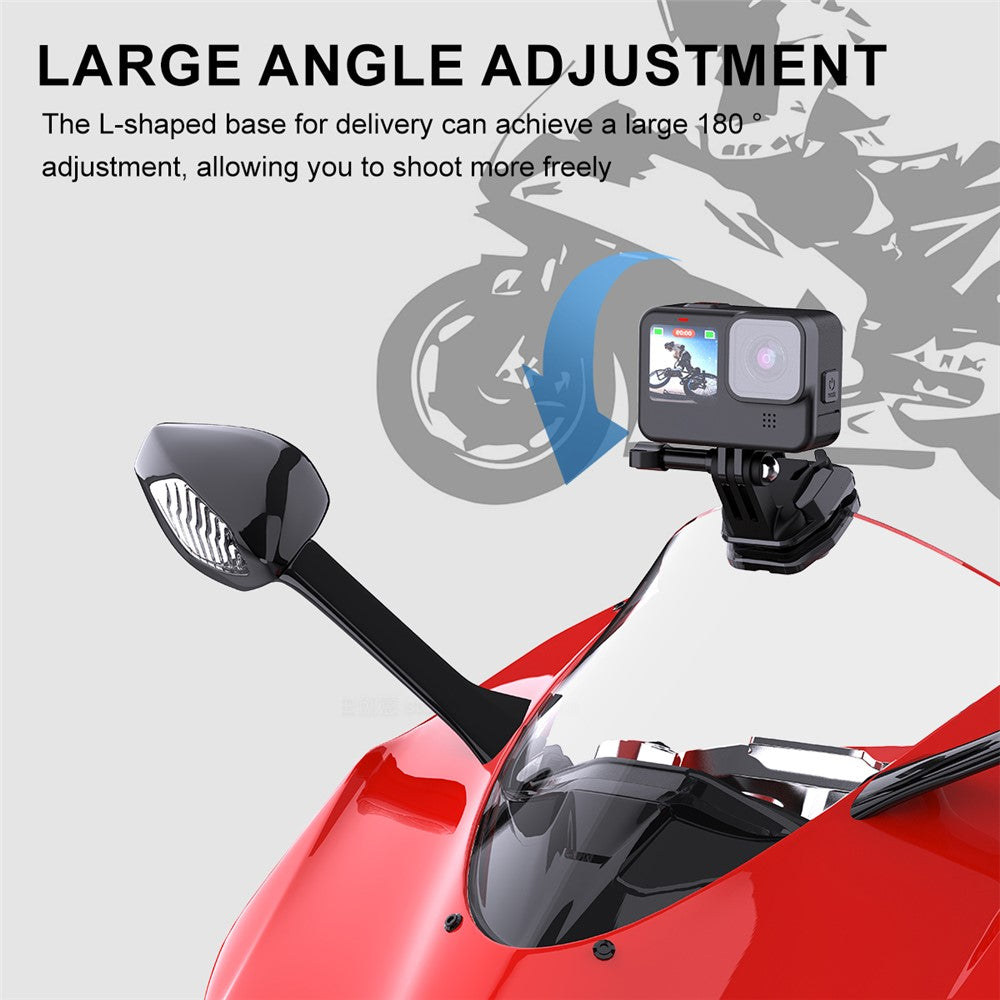 FLW429 Motorcycle Windshield Clip Camera Clamp Mount Accessories Phone Holder