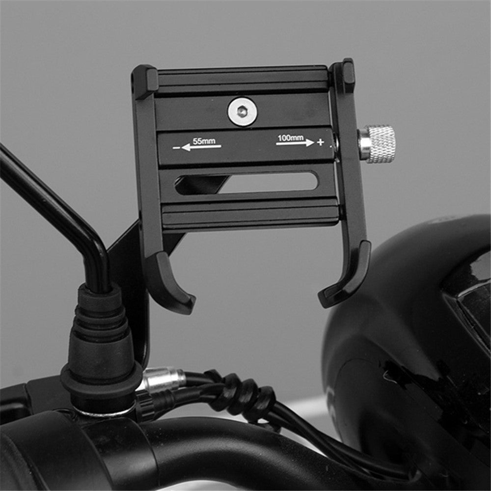 AGR03 K07 Aluminum Alloy 360° Rotating Motorcycle Mobile Phone Holder Stand