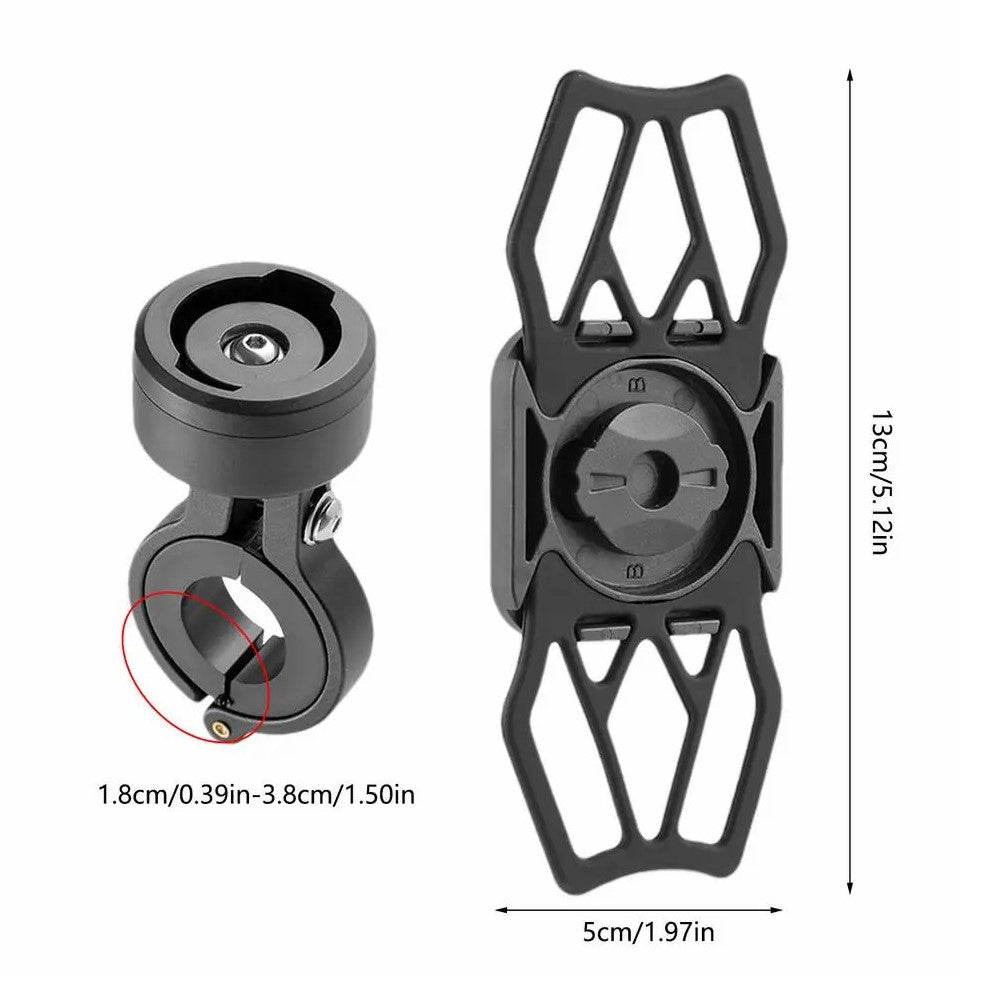 BENGGUO BG-1119 Bike Phone Mount Handlebar Phone Stand Holder Silicone Fixing Strap