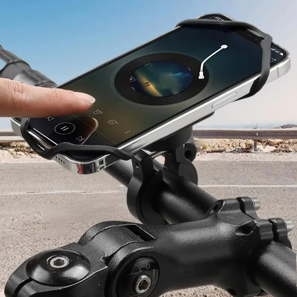 BENGGUO BG-1119 Bike Phone Mount Handlebar Phone Stand Holder Silicone Fixing Strap