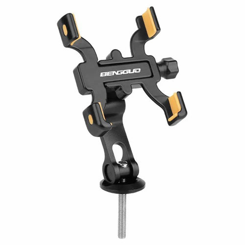 BENGGUO BG-2965 Aluminum Alloy 360 Degree Rotation Mechanical Lock Bike Phone Mount Bracket