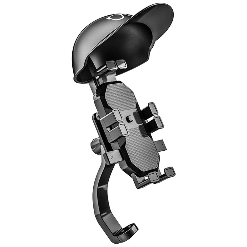 Motorcycle Phone Mount with Helmet-Shaped Sun Visor
