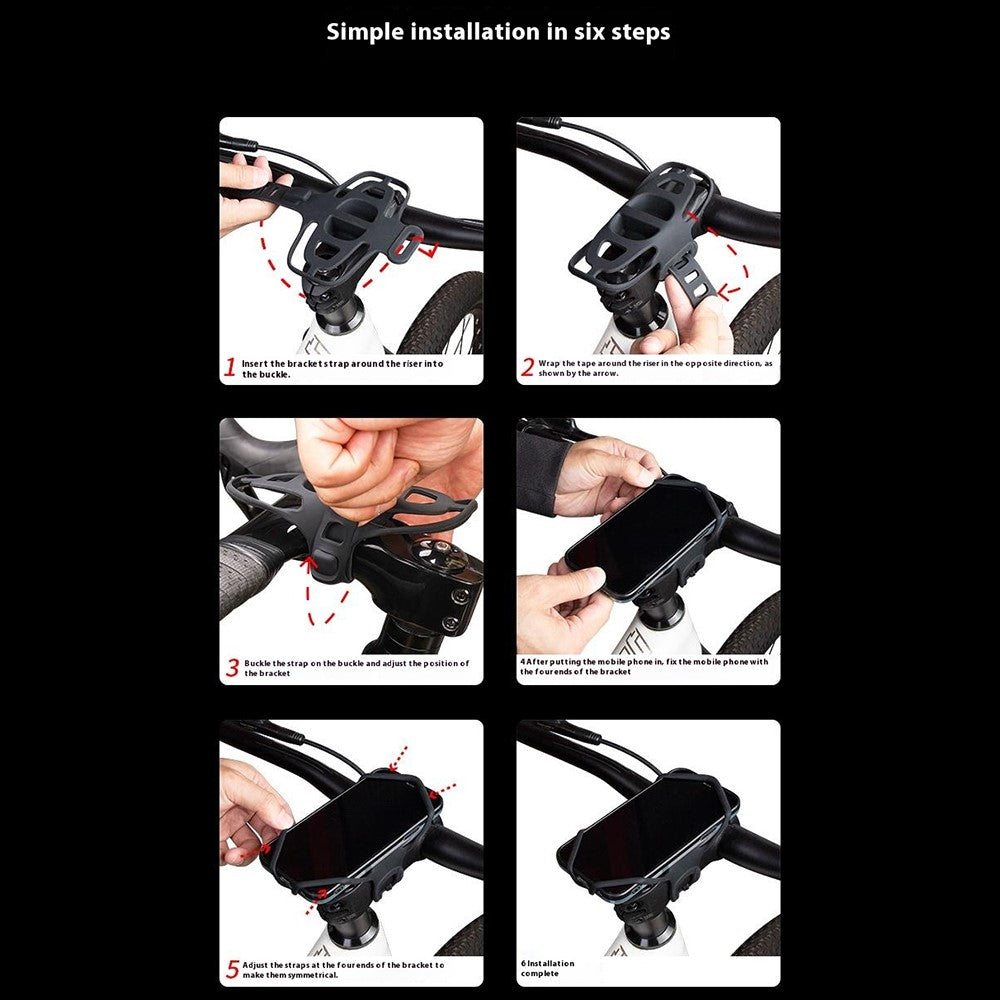 GUB P6 Silicone Phone Holder Bicycle E-Bike Scooter Folding Bike Cellphone Bracket