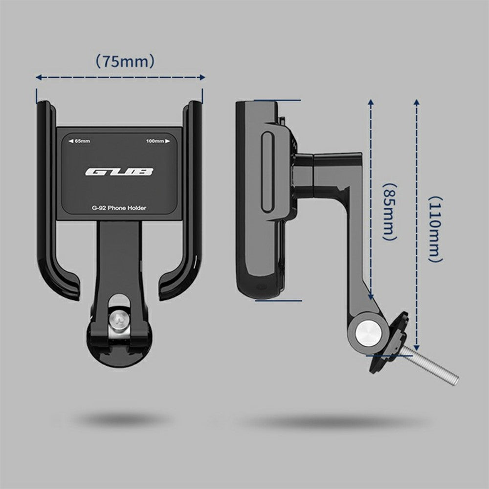 GUB G-92 Aluminum Alloy Phone Mount Bicycle Headset Cap Fixing Adjustable Cellphone Holder