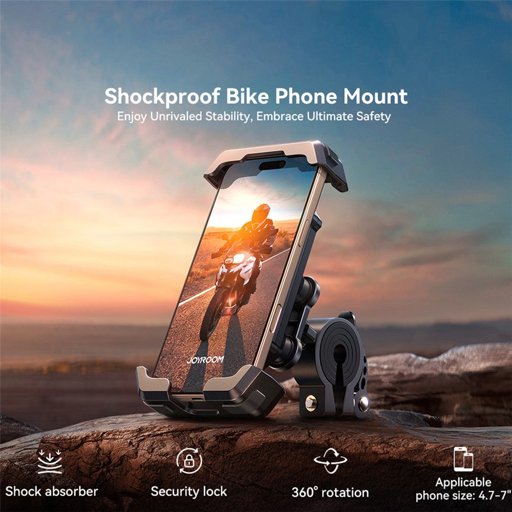 JOYROOM JR-ZS428 Bike Phone Mount Rotation Shockproof Phone Holder for 4.7