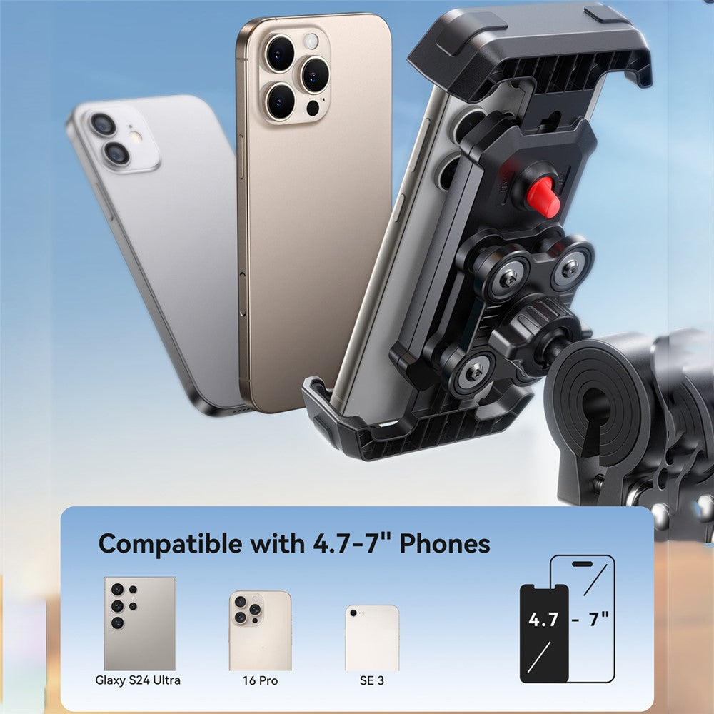 JOYROOM JR-ZS428 Bike Phone Mount Rotation Shockproof Phone Holder for 4.7