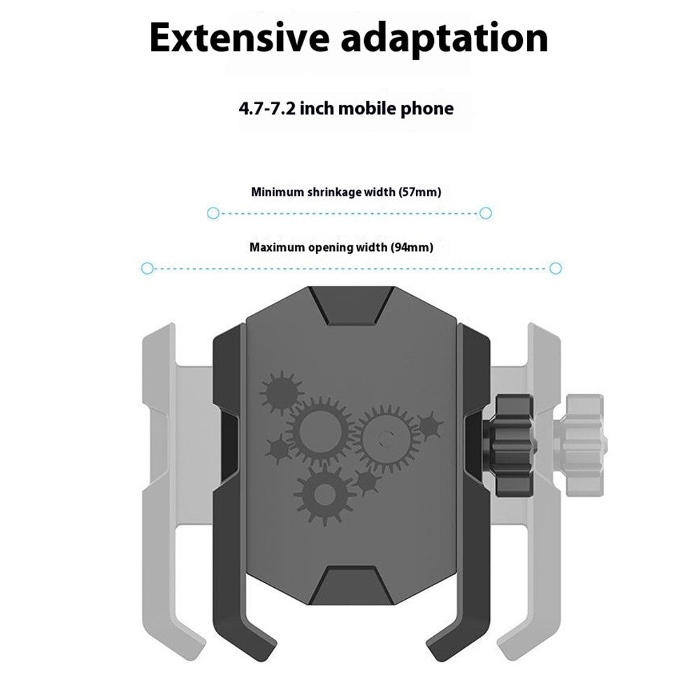 JGX002 Bike Motorcycle Phone Mount 360 Degree Rotation Anti Shake Handlebar Bracket for Bicycle