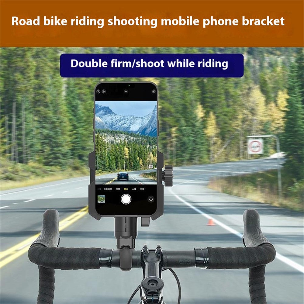 JGX002 Bike Motorcycle Phone Mount 360 Degree Rotation Anti Shake Handlebar Bracket for Bicycle