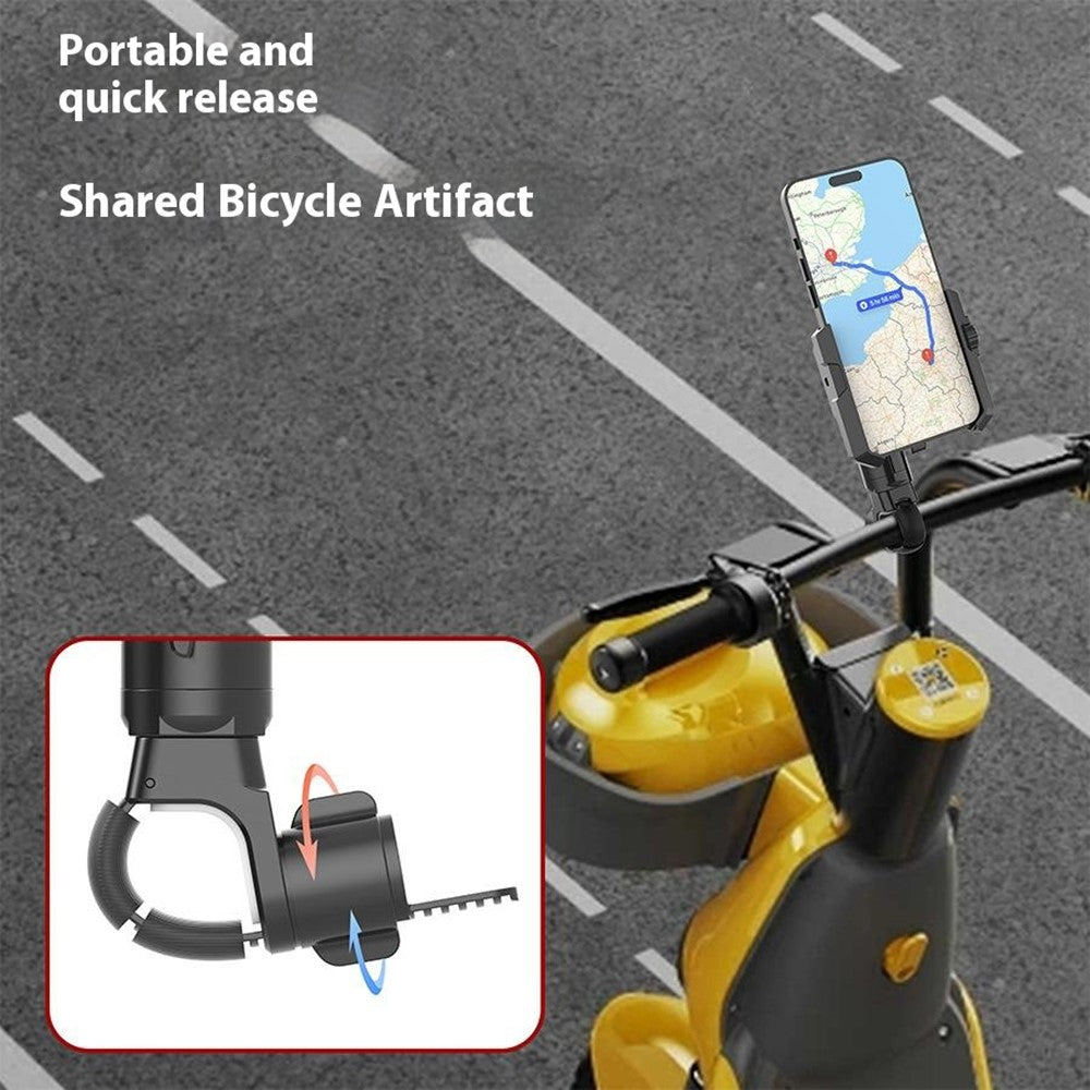 JGX002 Bike Motorcycle Phone Mount 360 Degree Rotation Anti Shake Handlebar Bracket for Bicycle