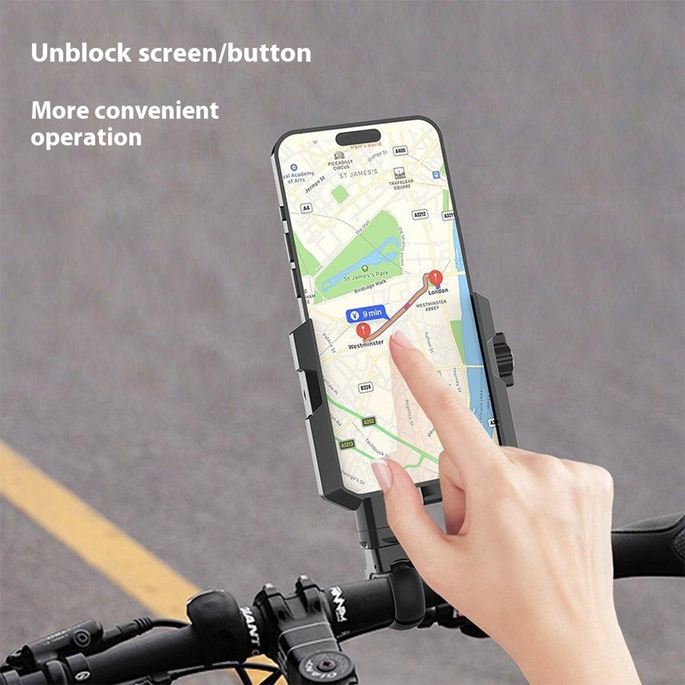 JGX002 Bike Motorcycle Phone Mount 360 Degree Rotation Anti Shake Handlebar Bracket for Bicycle
