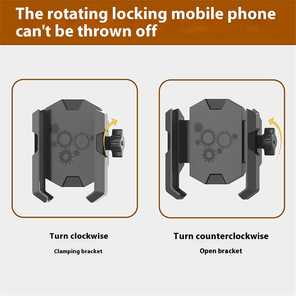 JGX002 Bike Motorcycle Phone Mount 360 Degree Rotation Anti Shake Handlebar Bracket for Bicycle