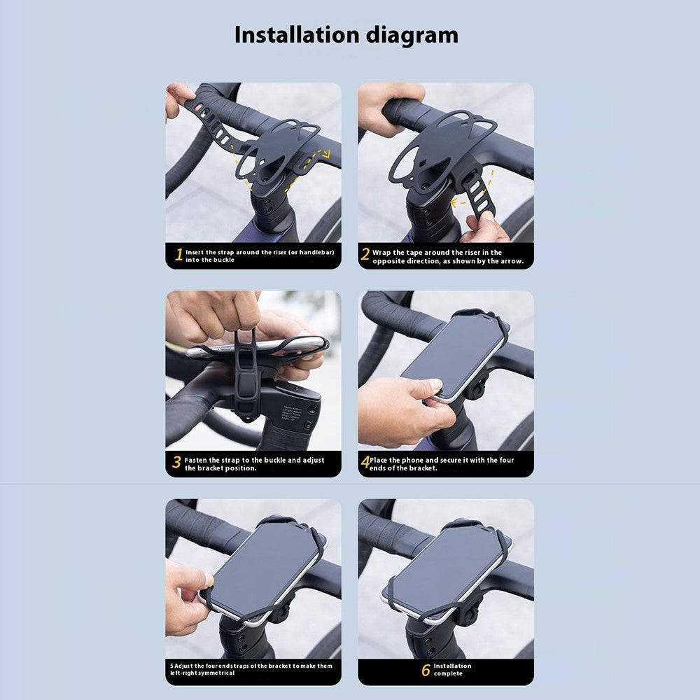 GUB P9 Silicone Bike Phone Holder Rotatable Bicycle Handlebar Phone Mount for E-Bike Scooter Folding Bike