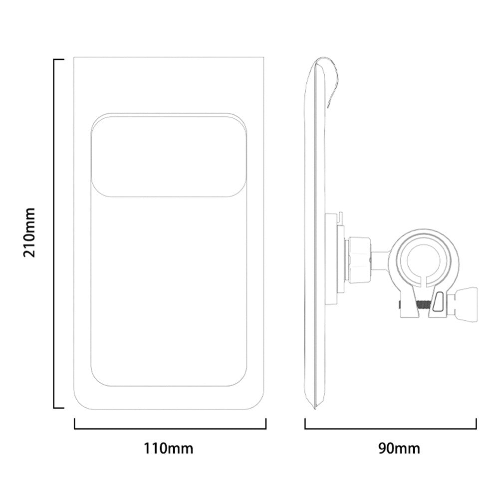 YESIDO C333 360 Degree Rotation Phone Holder Waterproof Bag for Bicycle Electric Bike Handlebar Mount