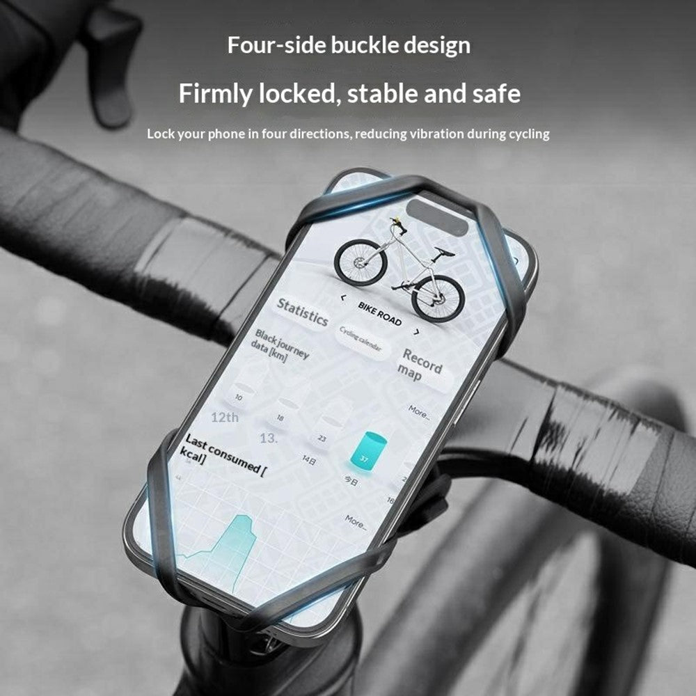 WEST BIKING YP0715097 Silicone Bike Phone Mount Anti-Slip Shockproof Cell Phone Holder Compatible with 4.5-6.7 inch Screen for Bicycle