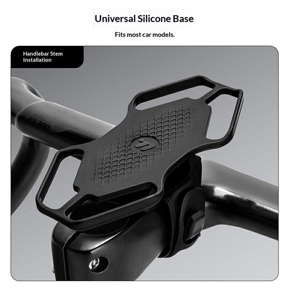 WEST BIKING YP0715097 Silicone Bike Phone Mount Anti-Slip Shockproof Cell Phone Holder Compatible with 4.5-6.7 inch Screen for Bicycle