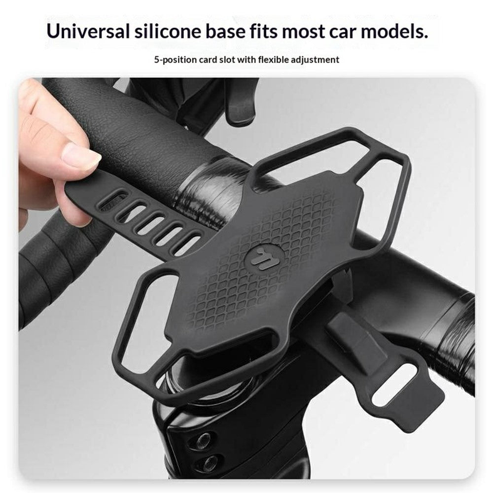 WEST BIKING YP0715097 Silicone Bike Phone Mount Anti-Slip Shockproof Cell Phone Holder Compatible with 4.5-6.7 inch Screen for Bicycle