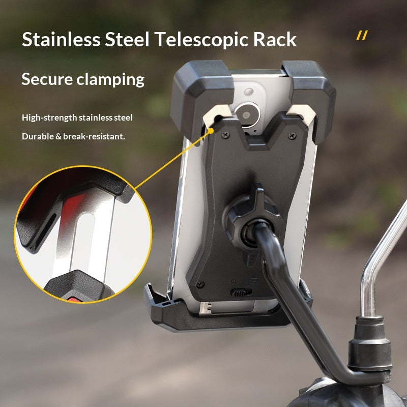 BENGGUO BG-1115 Anti-Shake Cellphone Holder 360 Degree Rotating Phone Mount for Bicycle/Motorcycle/E-Bike
