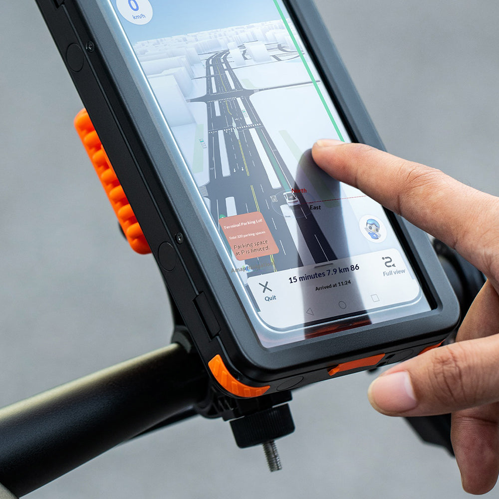 ROCKBROS Bike Electric Motorcycle Phone Mount Waterproof Silicone Magnetic Shockproof Phone Holder