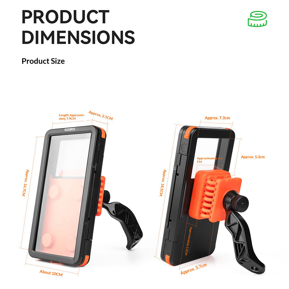 ROCKBROS Bike Electric Motorcycle Phone Mount Waterproof Silicone Magnetic Shockproof Phone Holder