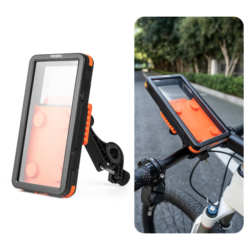 ROCKBROS Waterproof Magnetic Bike Phone Mount – Shockproof Holder