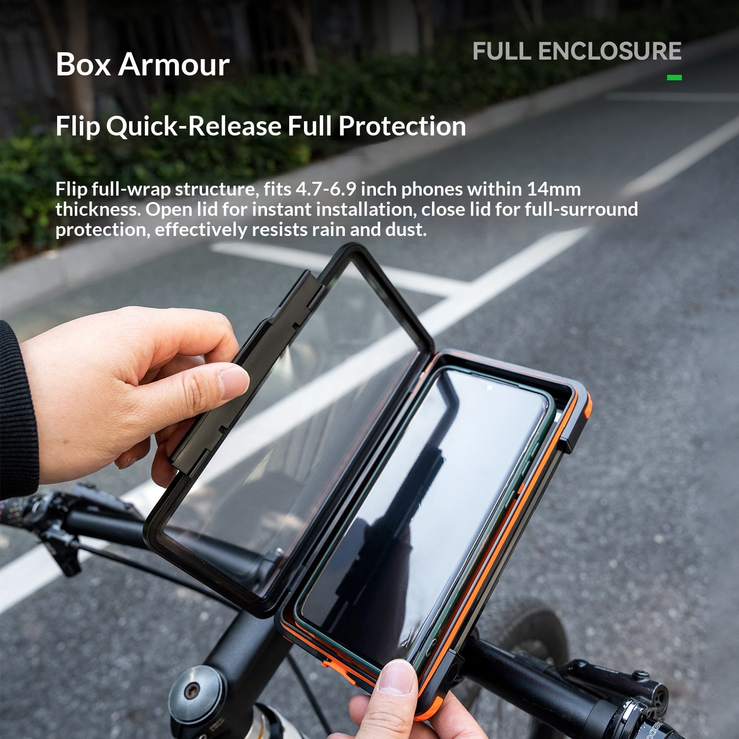 ROCKBROS Bike Electric Motorcycle Phone Mount Waterproof Silicone Magnetic Shockproof Phone Holder
