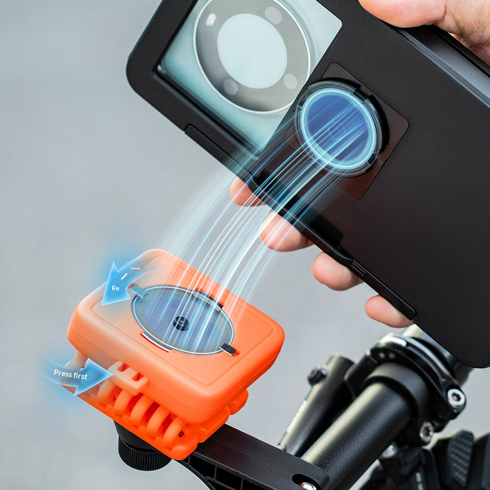 ROCKBROS Bike Electric Motorcycle Phone Mount Waterproof Silicone Magnetic Shockproof Phone Holder