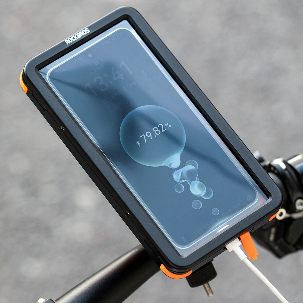 ROCKBROS Bike Electric Motorcycle Phone Mount Waterproof Silicone Magnetic Shockproof Phone Holder