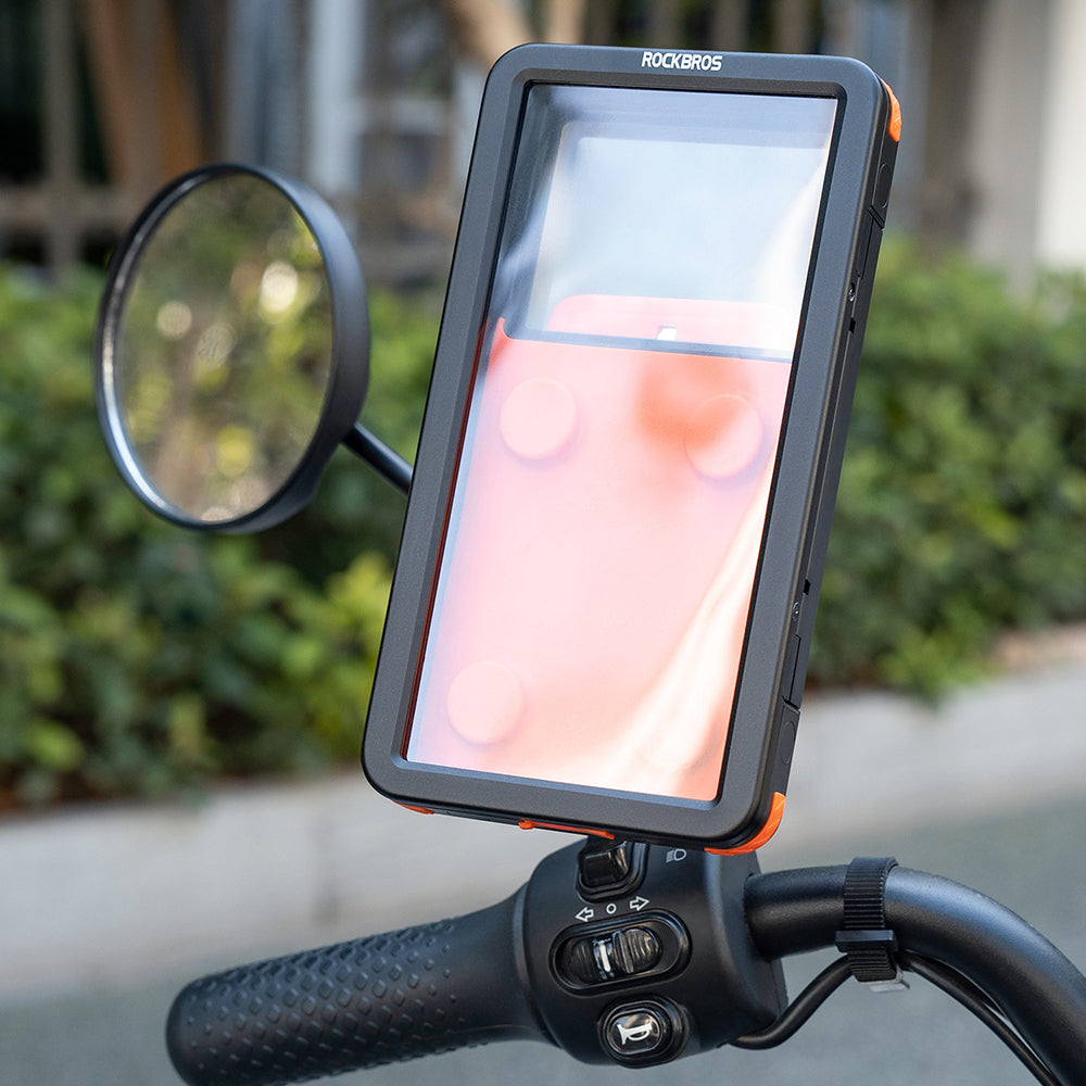 ROCKBROS Bike Electric Motorcycle Phone Mount Waterproof Silicone Magnetic Shockproof Phone Holder