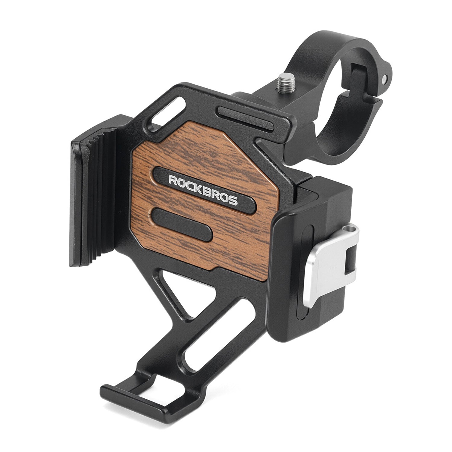 ROCKBROS 250016 Bike Phone Mount Quick Release Aluminum Alloy Cellphone Holder for Road Mountain Folding Bicycle