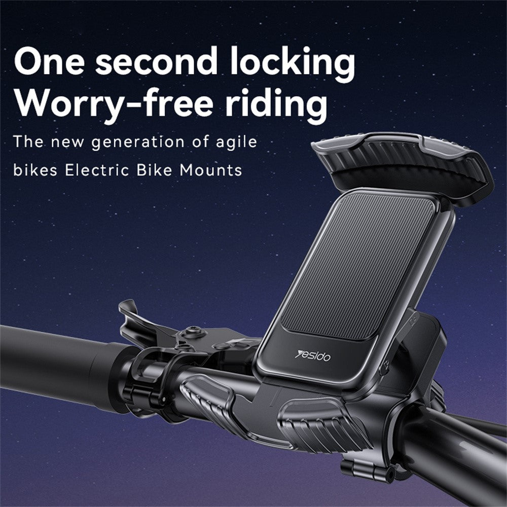 YESIDO Rearview Mirror Bike Phone Mount – 4.7-7 Inch Holder