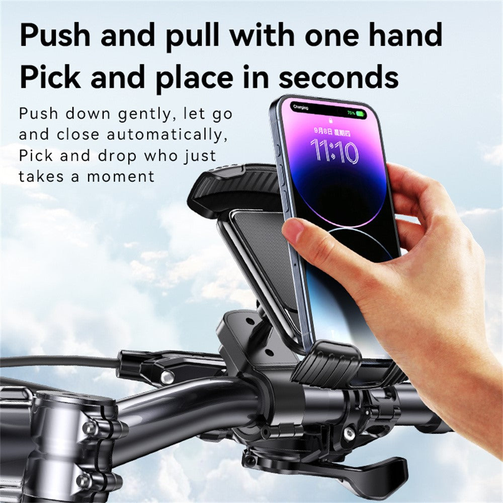 YESIDO Rearview Mirror Bike Phone Mount – 4.7-7 Inch Holder