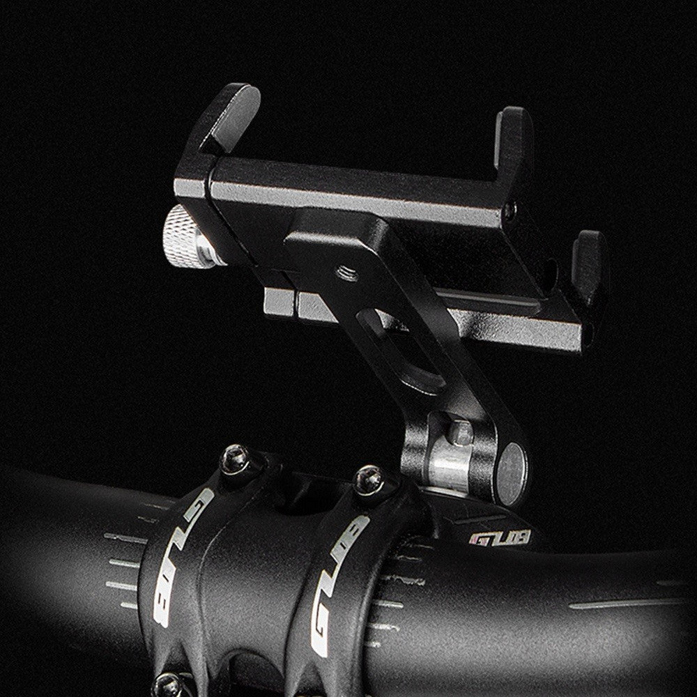 GUB G-93 Aluminum Alloy Handlebar Phone Holder Four Claws Clip Bicycle Phone Stand Support 270-Degree Rotating Cycling Accessories (Screw Mounted)