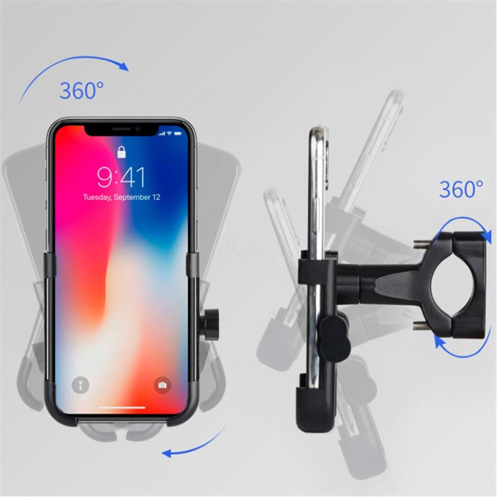 C1 Aluminum Alloy Bike Phone Holder Rotatable Bicycle Handlebar Mount Cellphone Bracket