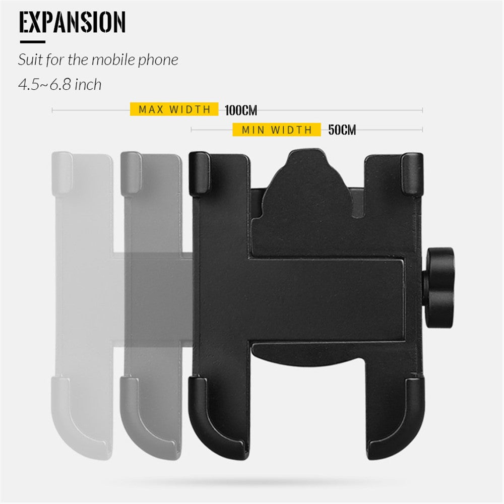 C1 Aluminum Alloy Bike Phone Holder Rotatable Bicycle Handlebar Mount Cellphone Bracket