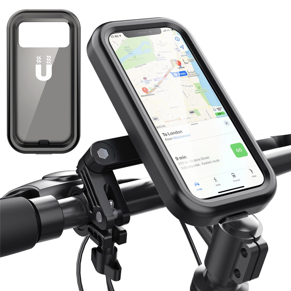 HL-159 Bike Handlebar Rotation Phone Mount Waterproof Motorcycle 4.7-6.8 Inch Phone Holder Bracket