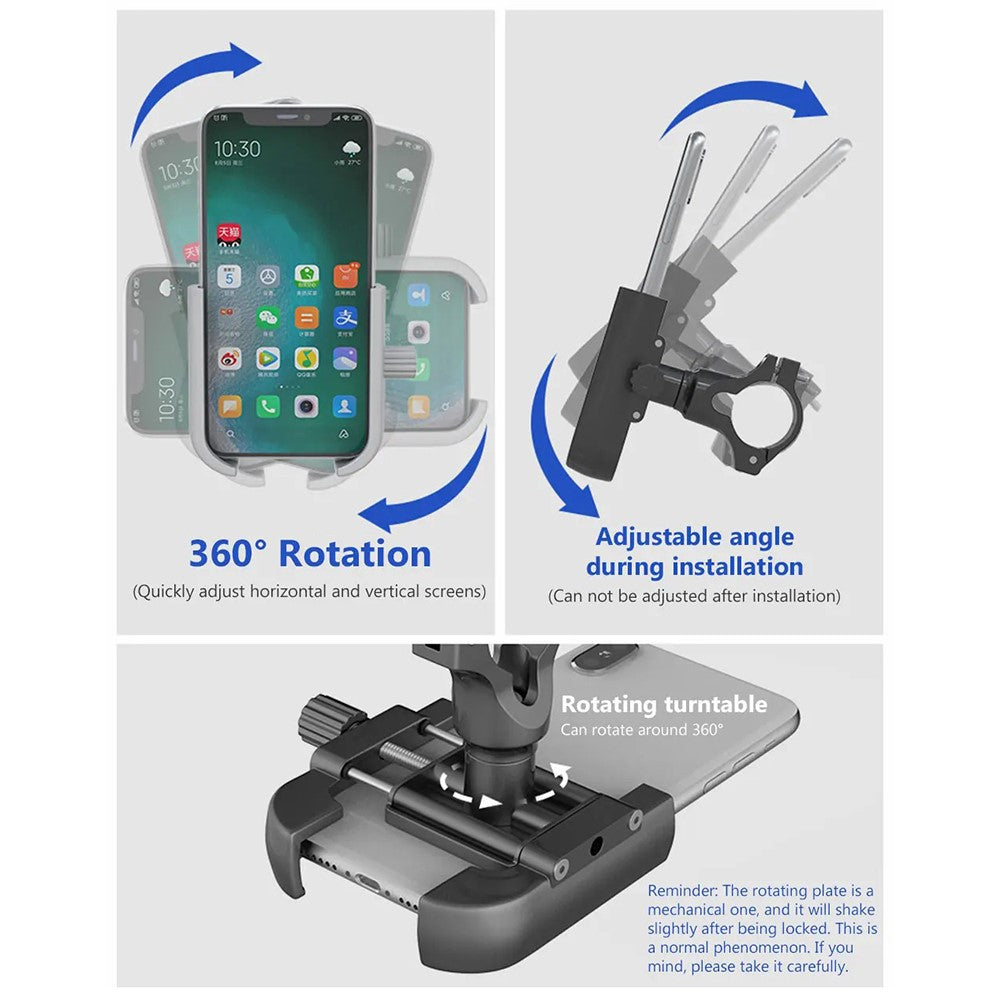GUB P40 360 Degree Rotation Bicycle Handlebar Mount Aluminum Alloy Phone Holder Bracket