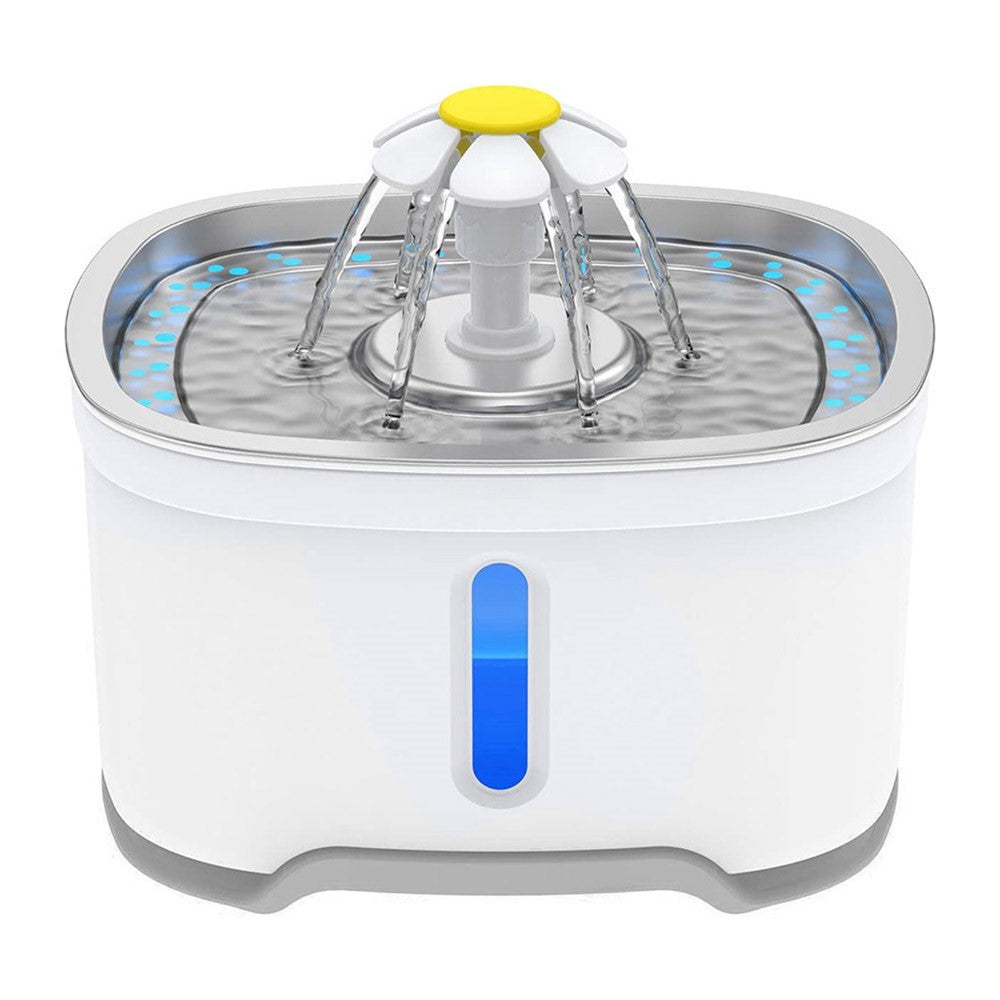 2.5L Oval Stainless Steel Pet Water Dispenser Automatic Cat Dog Water Drinking Fountain (CE / FCC / ROHS)