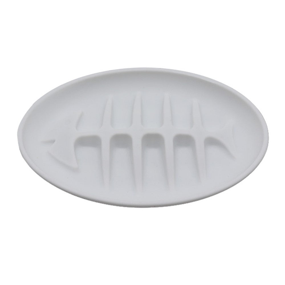 Cat Slow Feeder Bowl Fish Bone Design Preventing Choke Silicone Kitten Feeder Bowl