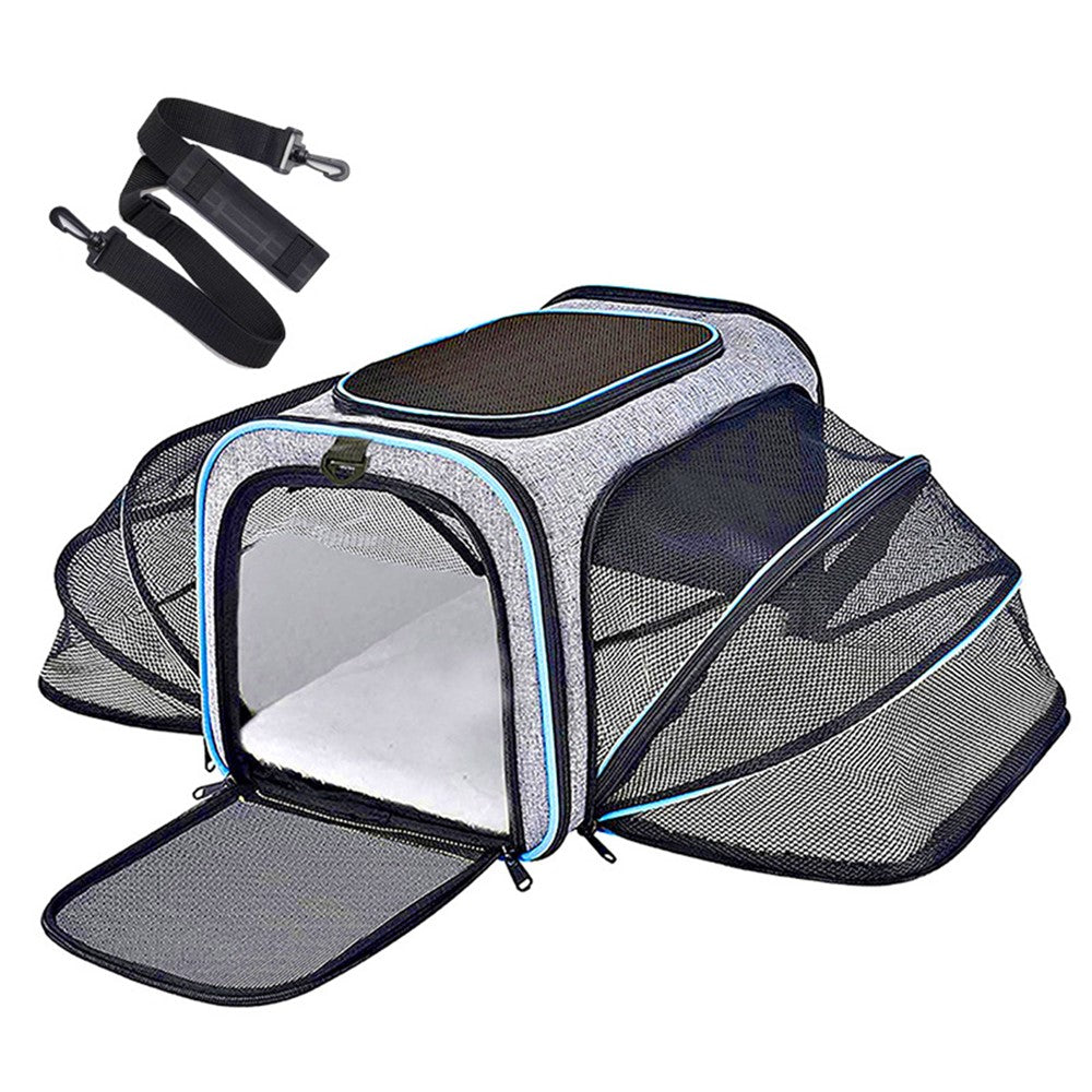 Portable Pet Carrier with Shoulder Strap Large Capacity Travel Expandable Tote Bag for Cats Dogs Gift, Size M