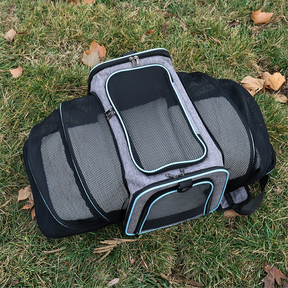 Portable Pet Carrier with Shoulder Strap Large Capacity Travel Expandable Tote Bag for Cats Dogs Gift, Size M