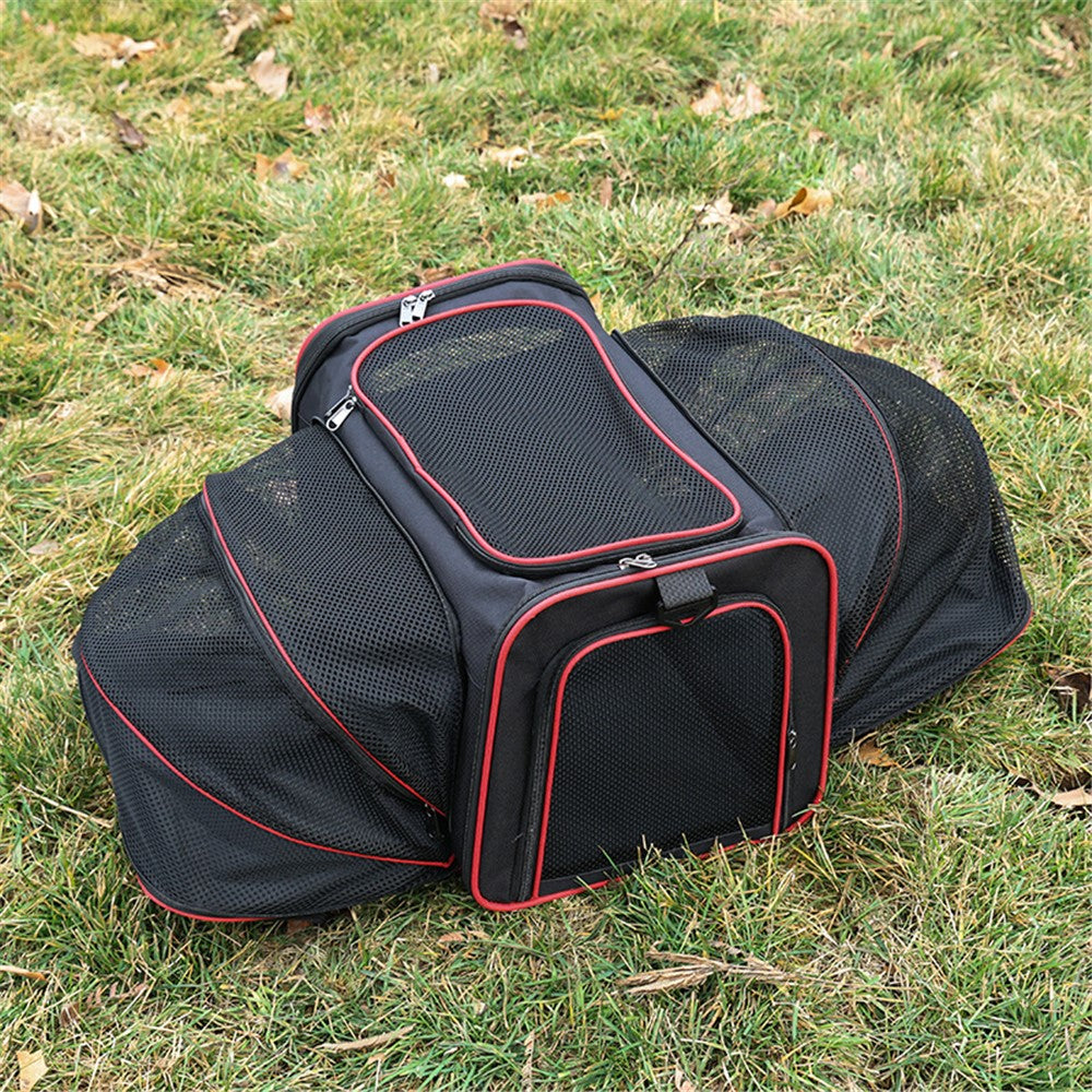 Portable Pet Carrier with Shoulder Strap Large Capacity Travel Expandable Tote Bag for Cats Dogs Gift, Size M