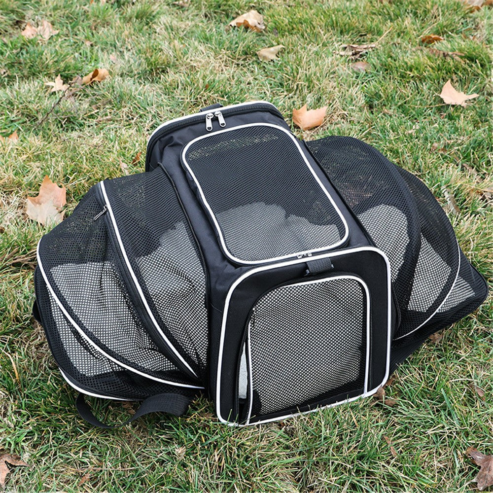 Portable Pet Carrier with Shoulder Strap Large Capacity Travel Expandable Tote Bag for Cats Dogs Gift, Size M