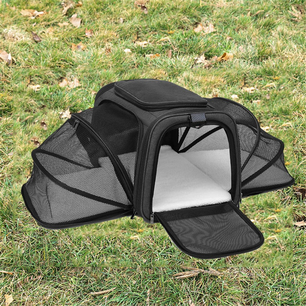 Portable Pet Carrier with Shoulder Strap Large Capacity Travel Expandable Tote Bag for Cats Dogs Gift, Size M
