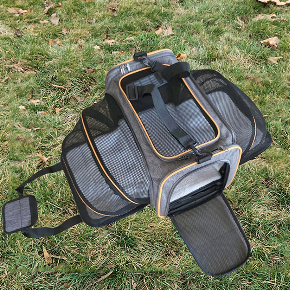 Portable Pet Carrier with Shoulder Strap Large Capacity Travel Expandable Tote Bag for Cats Dogs Gift, Size M