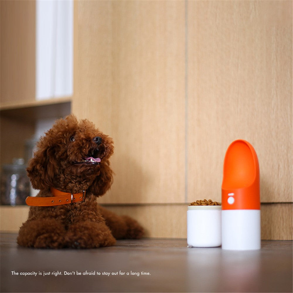MOESTAR ROCKET Double Layer Portable Dog Water Feeding Bottle Food Container Pet Travel Water Dispenser