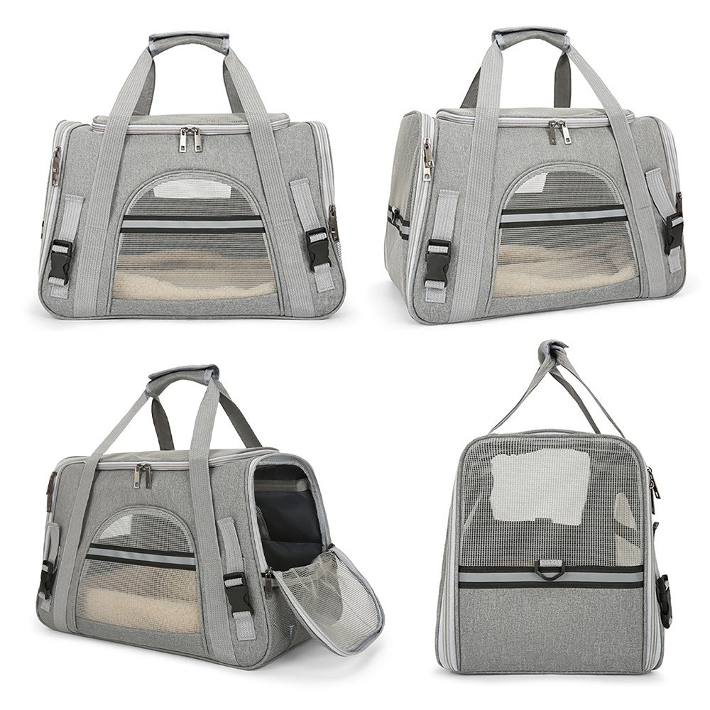 Portable Pet Carrier Shoulder Bag Breathable Oxford Cloth Travel Handbag for Cats Dogs Gift